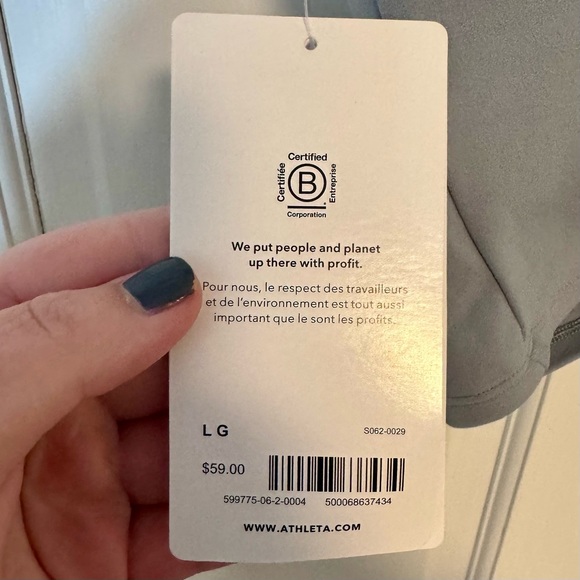 Athleta | Cinch Longline Bra A-C, Light Blue Color, Size L - NWT - Picture 7 of 10